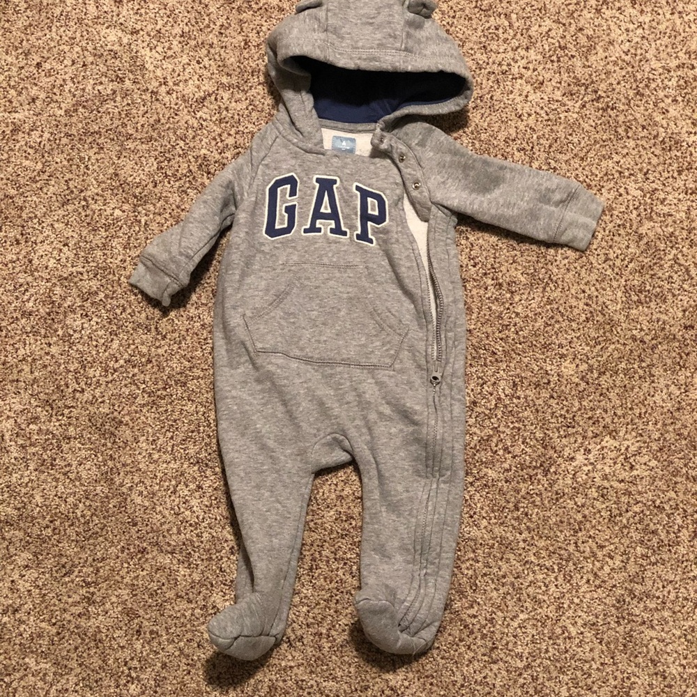 Gap Hooded sweatshirt onesie side zip